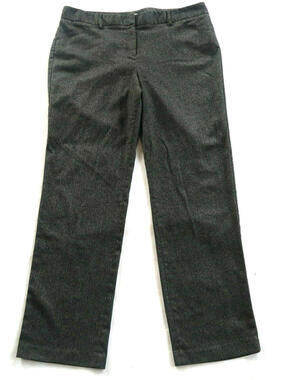 Dressbarn Womens Dark Gray Straight Leg Dress Pants 16